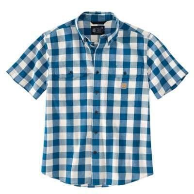 Carhartt Mens Loose Fit Midweight Short Sleeve Plaid Shirt Big and Tall