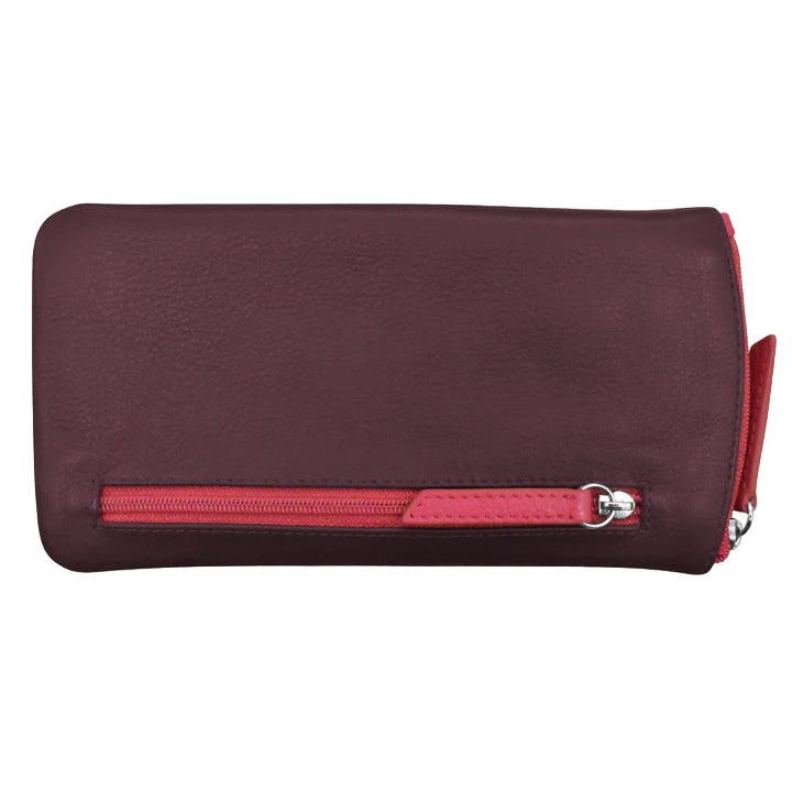 Eyeglass Case With Frame Design | Eggplant/Pink