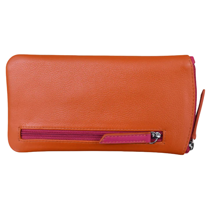 Eyeglass Case With Frame Design | Orange/Pink
