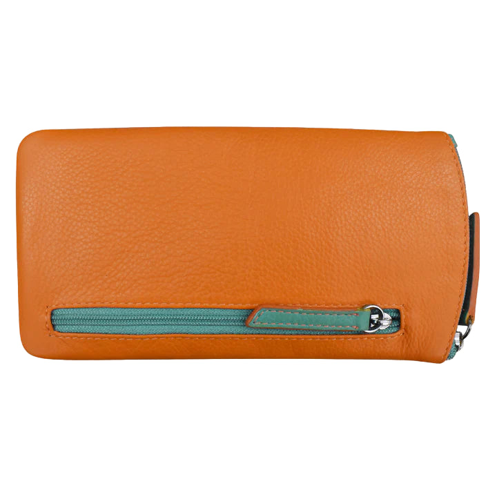 Eyeglass Case With Frame Graphic | Papaya/Turquoise