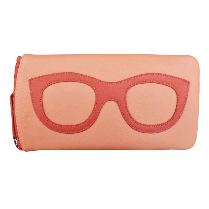 Eyeglass Case With Frame Design | Peach/Coral