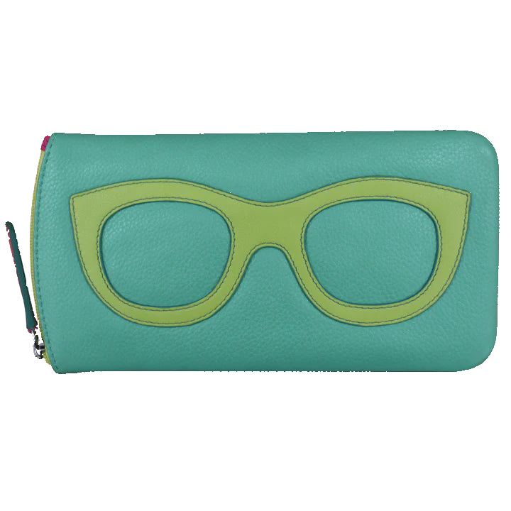 Eyeglass Case With Frame Graphic | Turquoise Pear
