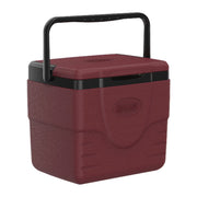 Dark red cooler on a white background.