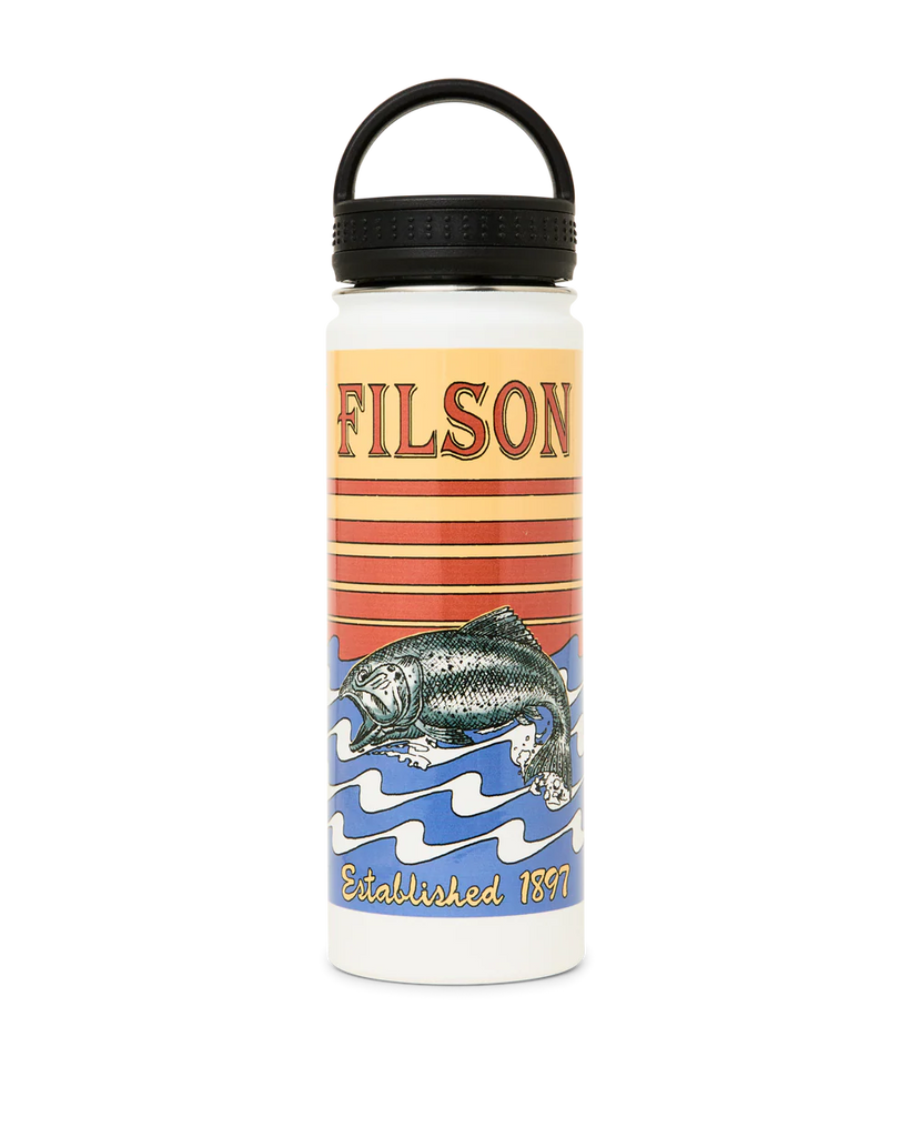 Insulated Water Bottle 20oz | White/Dusk Fish — Kenco Outfitters