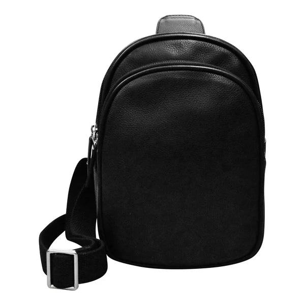 Double Zip Sling Bag | Black