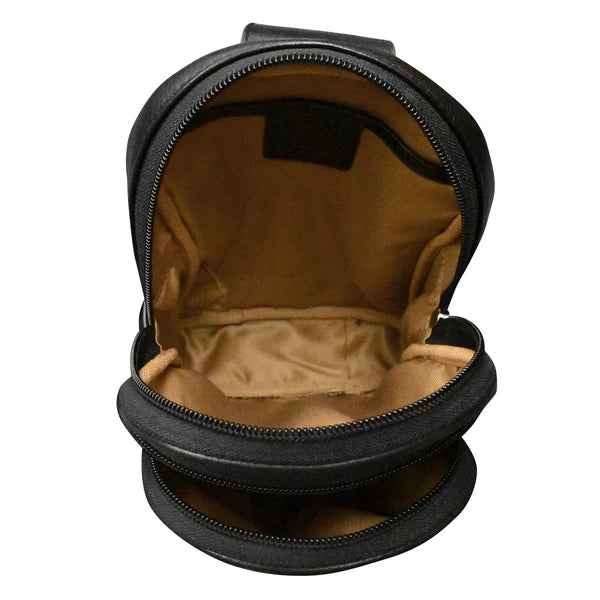 Double Zip Sling Bag | Black