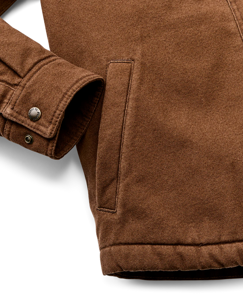 Men's Fleece Lined Jacket Shirt | Brown