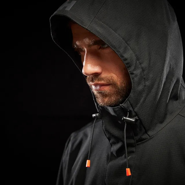 Men's Waterproof Oxford Shell Jacket | Black