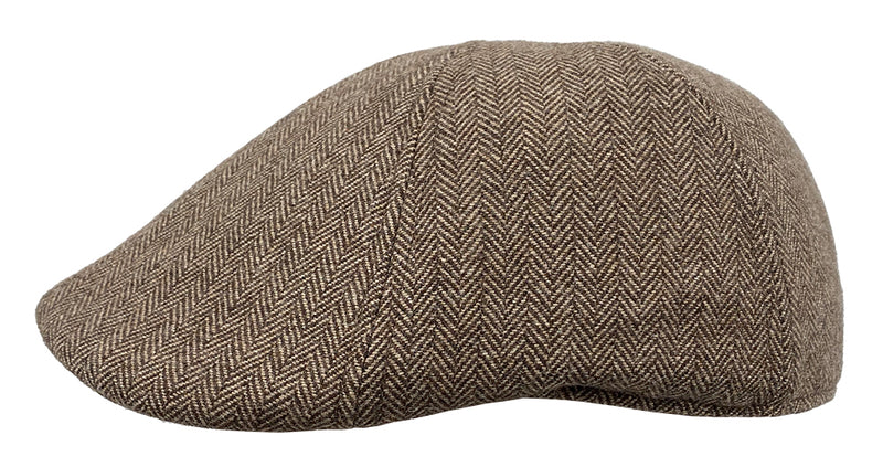 Augie Herringbone 6 Panel Pub Cap | Brown