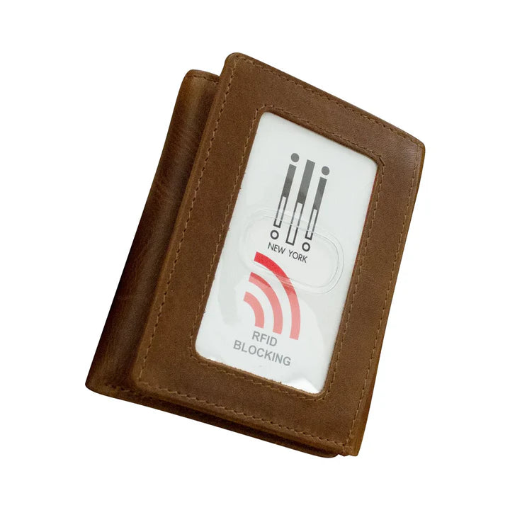 Men's Trifold RFID Wallet With Back ID
