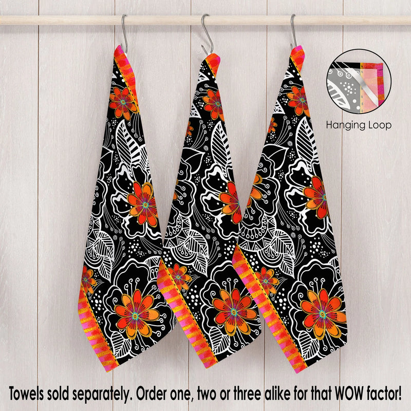 Tea Towel | Laurel Burch Orange Blossoms