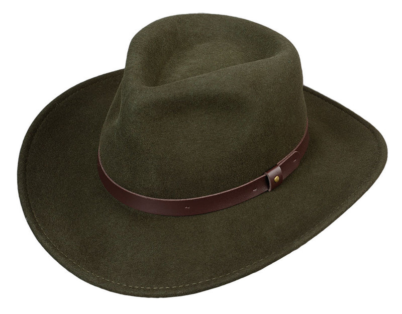 Blazing Saddle Felt Outback Hat | Loden