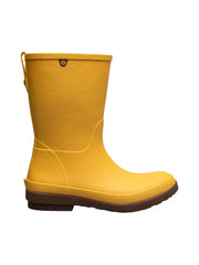 Yellow rain boot on a white background