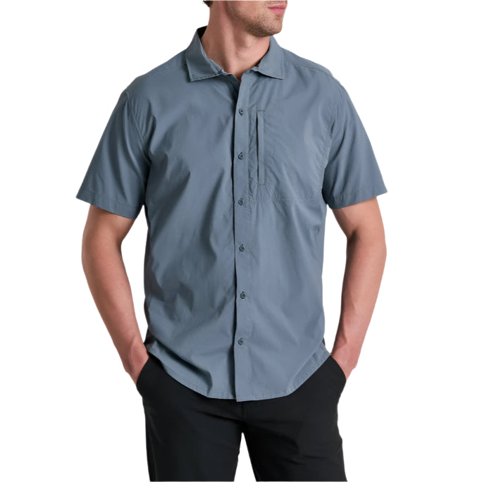 Men's Short Sleeve Driftr Shirt | Charcoal Blue