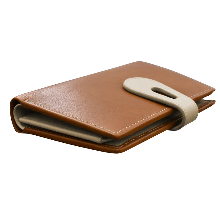 Meduim Cut Out Tab Wallet | Antique Saddle Stone