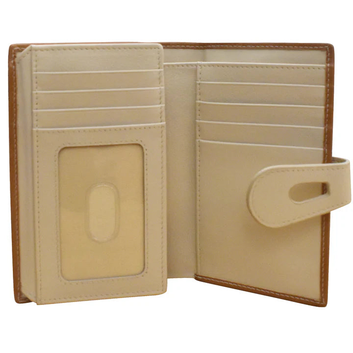 Meduim Cut Out Tab Wallet | Antique Saddle Stone