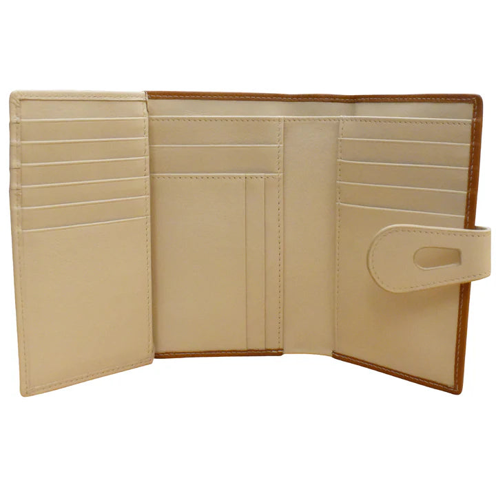 Meduim Cut Out Tab Wallet | Antique Saddle Stone