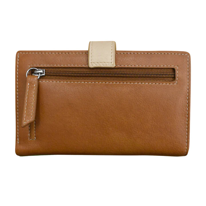 Meduim Cut Out Tab Wallet | Antique Saddle Stone