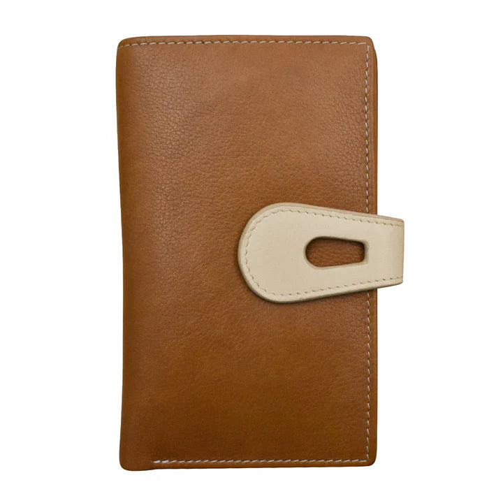 Meduim Cut Out Tab Wallet | Antique Saddle Stone