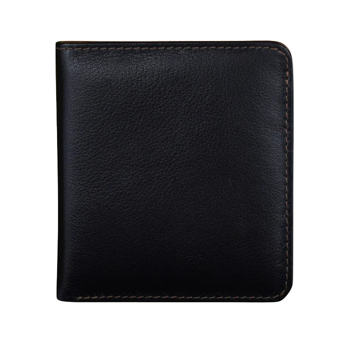 Two Tone Mini Bifold Wallet | Black/Toffee