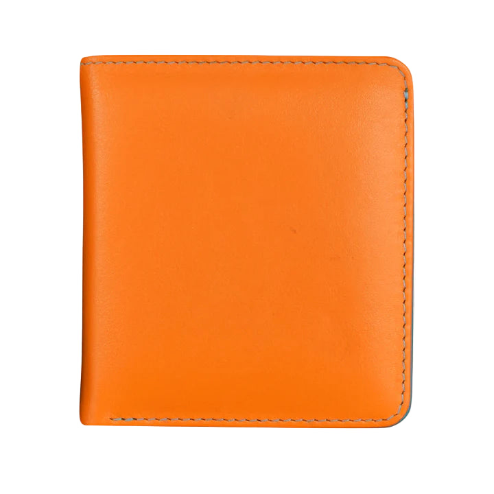 Two Tone Mini Bifold Wallet | Papaya/Turquoise