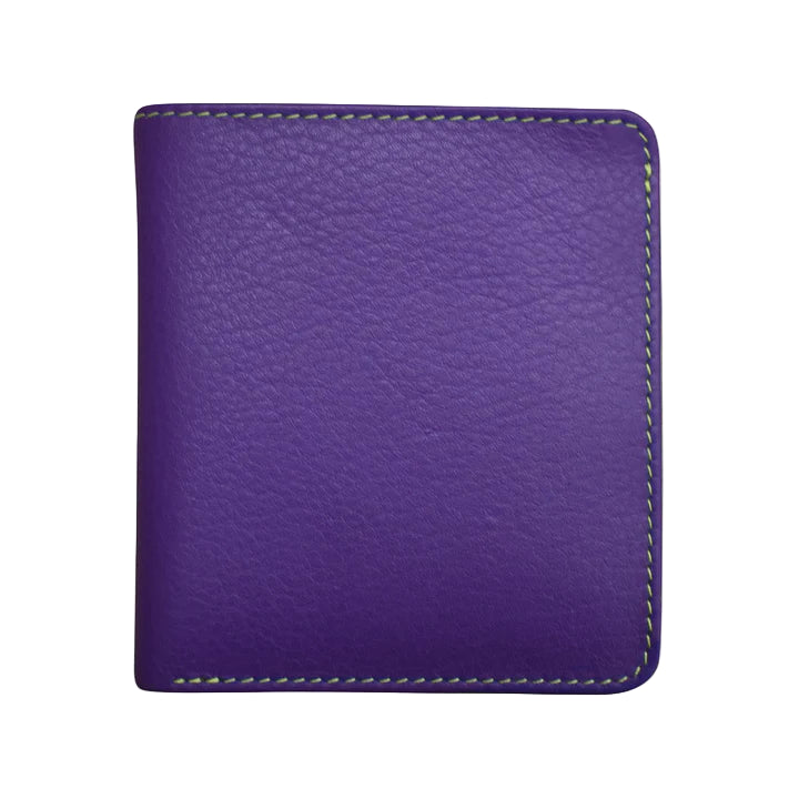 Two Tone Mini Bifold Wallet | Purple/Pear