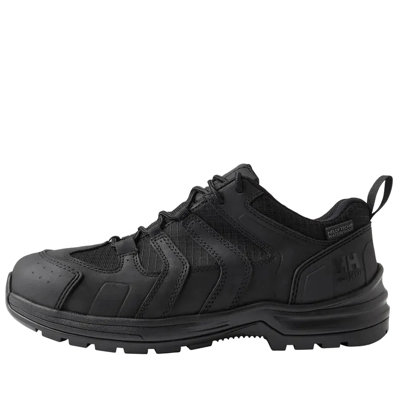 Black athletic shoe on a white background