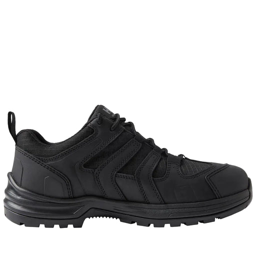 Black athletic shoe on a white background