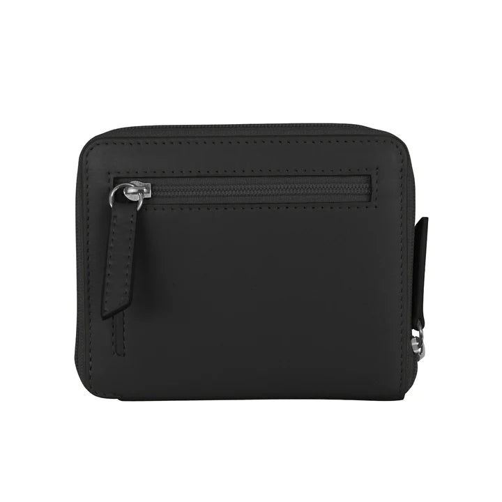 Small Zip Around Wallet | Black