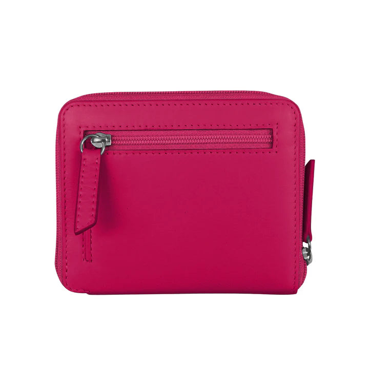 Small Zip Around Wallet | Indian Pink