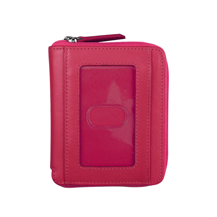 Small Zip Around Wallet | Indian Pink