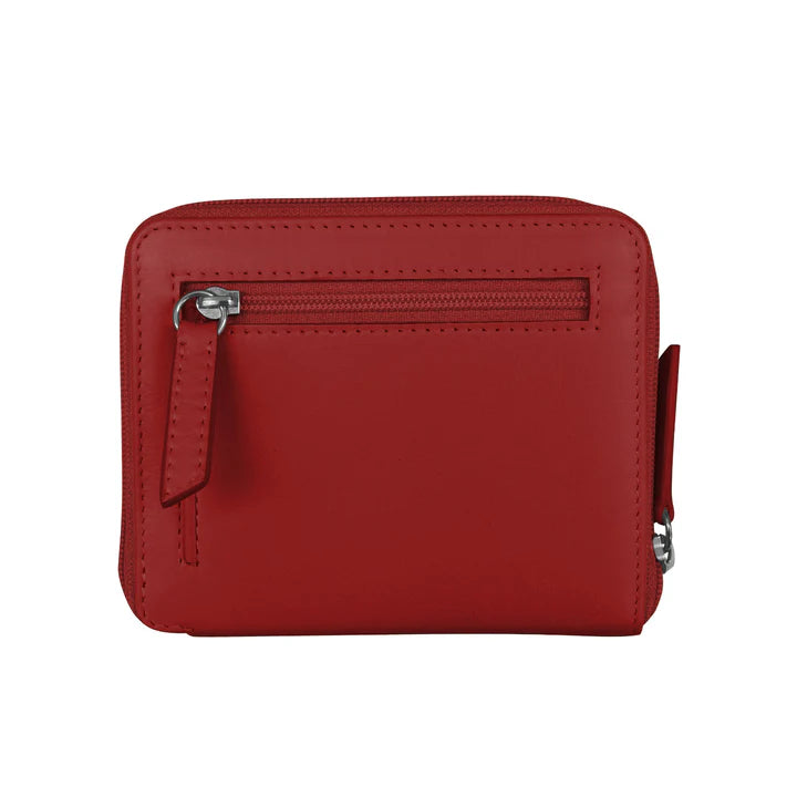 Small Zip Around Wallet | Red