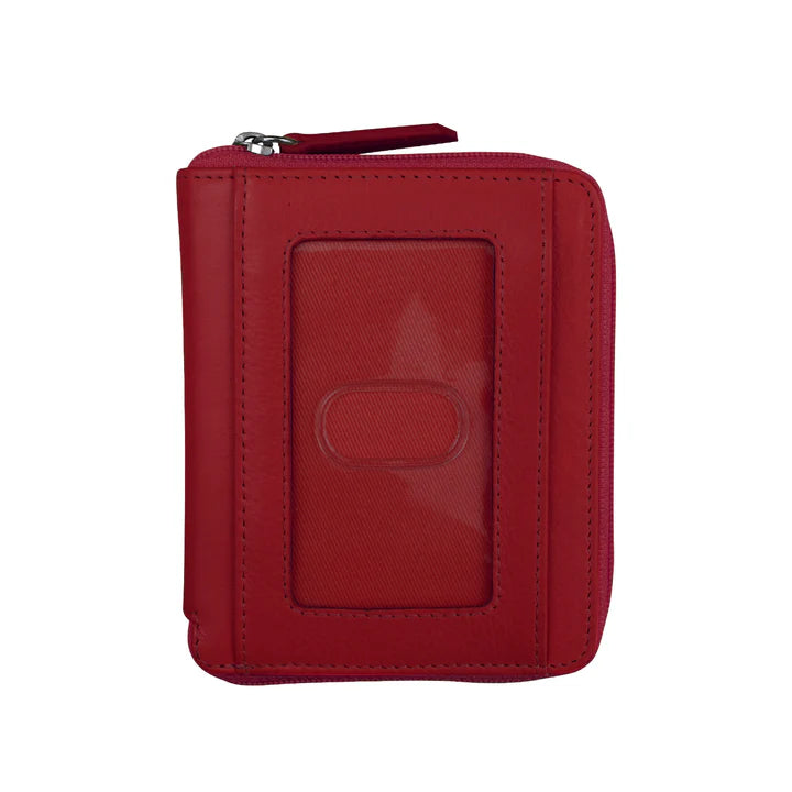 Small Zip Around Wallet | Red