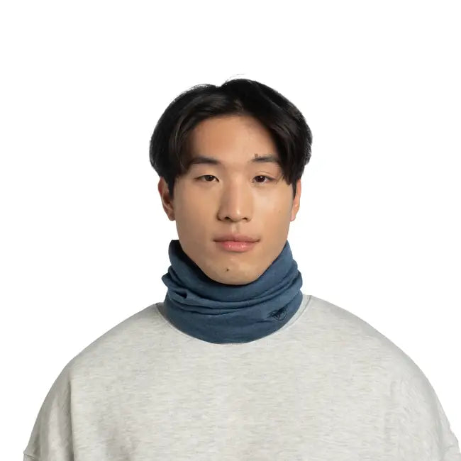 Merino Midweight Neckwear | Melange Tempest Blue