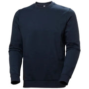 Navy blue sweatshirt on a light gray background
