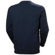 Navy blue jacket shown from the back on a light gray background