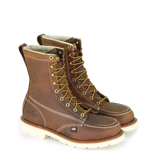 Thorogood Mens American Heritage 8in Trail Crazyhorse Safety Moc Toe Boot