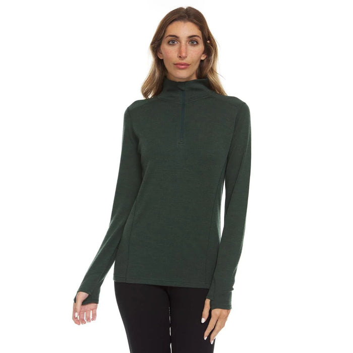 Minus33 Womens Sequoia Midweight Quarter Zip Wool Top