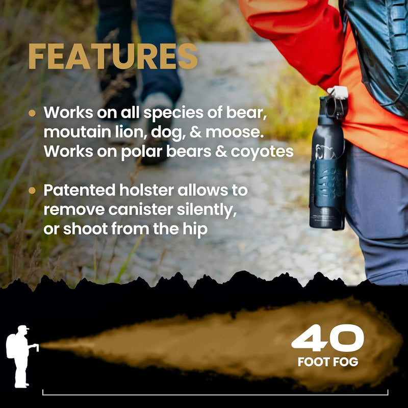 Griz Guard Bear Spray with Griz Guard Holster 9.2oz | 2 Pack