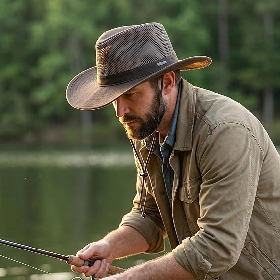 Hayes Cowboy Mesh Brimmed Hat | Chocolate