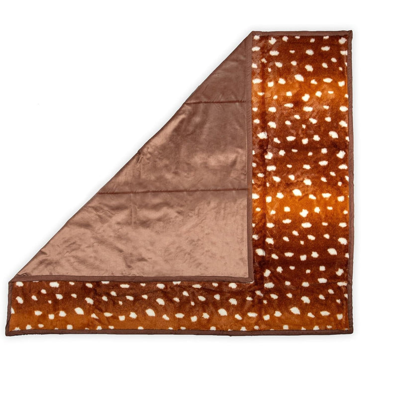 Large 60" x 50" blanket with deer pattern and measurement details.