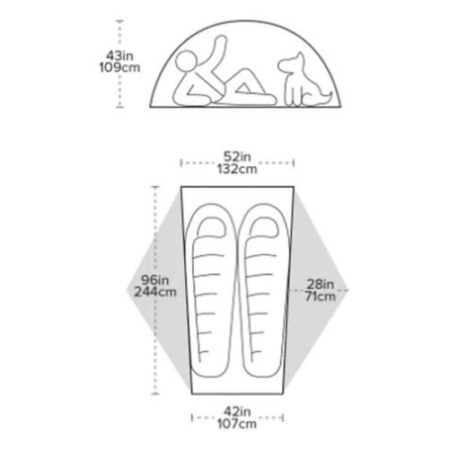 Copper Spur HV UL2 Ultralight Long Backpacking Tent | Orange