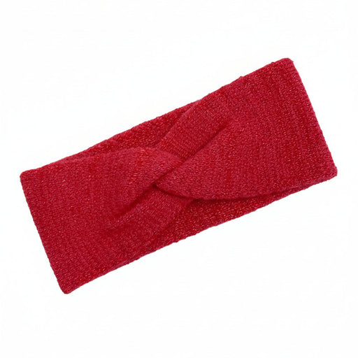 Red headband against a white background. 