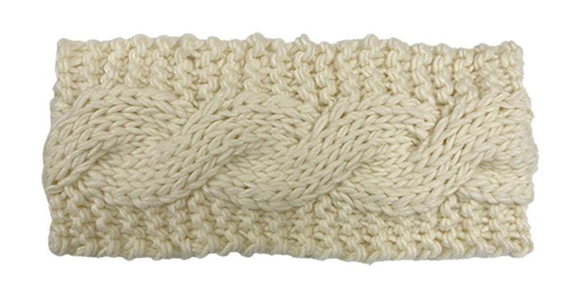 Sun Valley Cable Knit Earband | Ivory