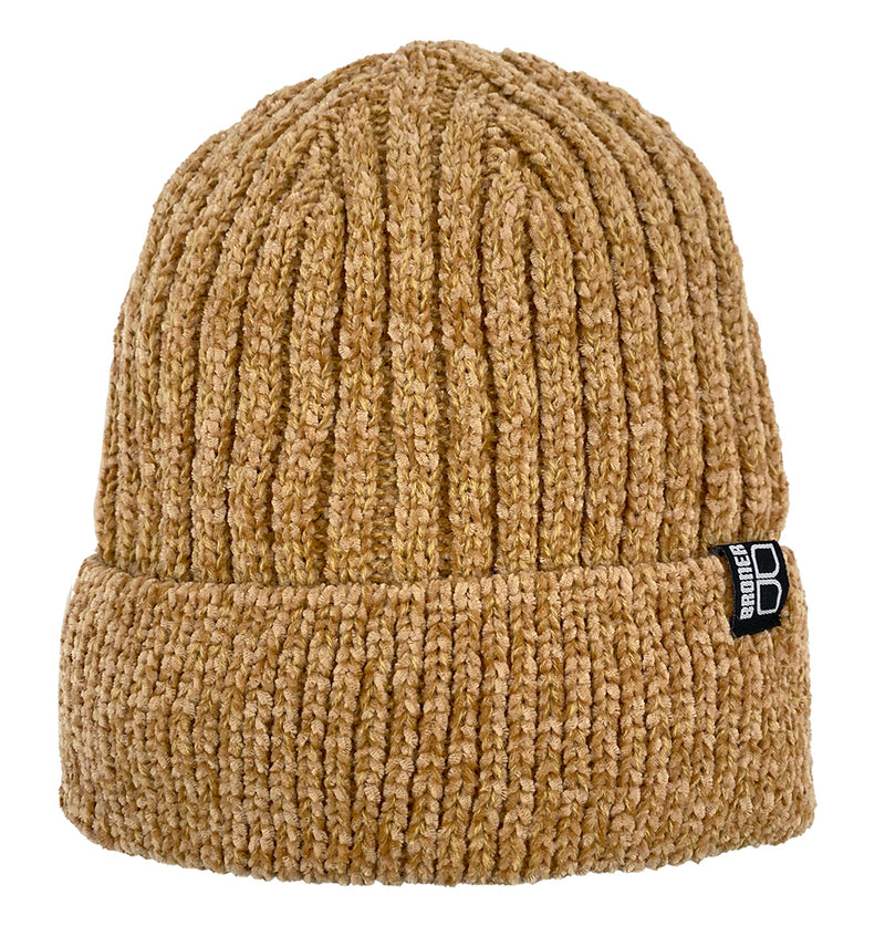 Tranquility Soft Chenille Knit Cuff Cap | Camel