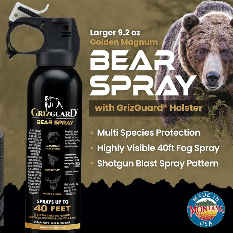 Griz Guard Bear Spray with Griz Guard Holster 9.2oz | 2 Pack