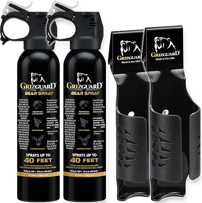 Griz Guard Bear Spray with Griz Guard Holster 9.2oz | 2 Pack