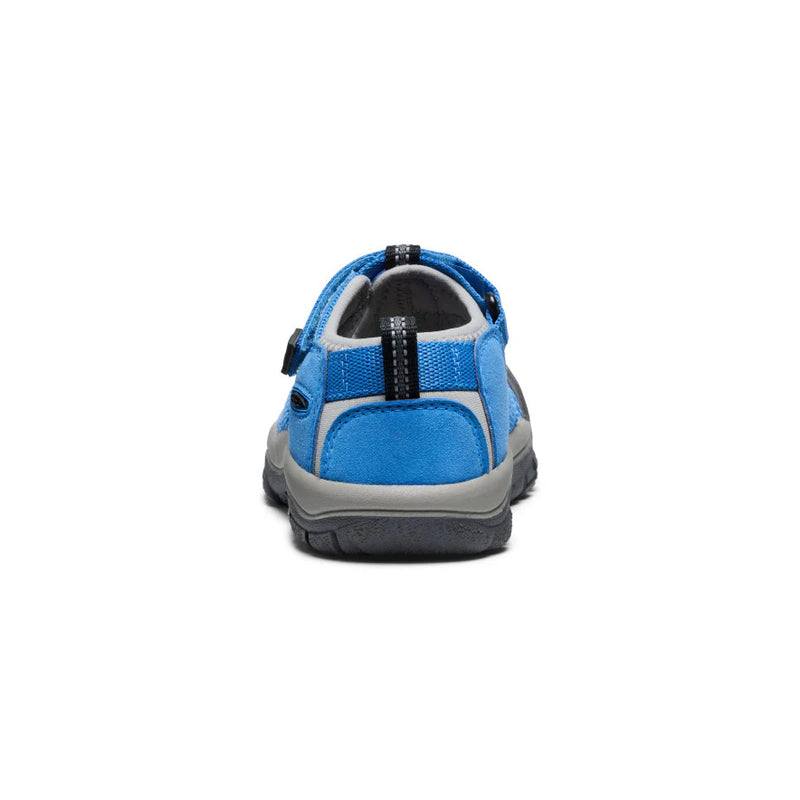 keen kids close toe sandal light blue with light grey and dark gray sole and ascents  