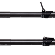 Two black and silver adjustable rods withVersa-Lok branding on a white background