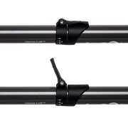 Two Versa-Lok bike racks on a white background